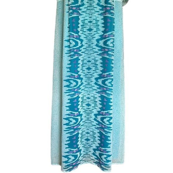BADGLEY MISCHKA American Glamour Boho Coastal Blue Embellished Maxi Dress, 2XL - Picture 9 of 15